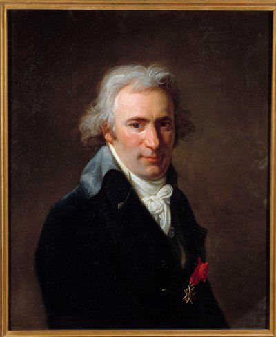 Portret van Jean Baptiste Canthaney genaamd Clery (1759-1809) kamerheer van Lodewijk XVI in de tempel door Henri Pierre Danloux