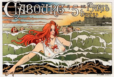 Casino de Cabourg Poster, 1896 door Henri Henri Antoine Théodore Livemont