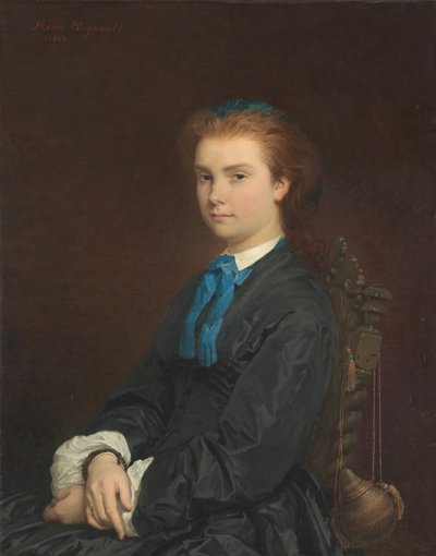 Portret van een jonge vrouw door Henri Regnault
