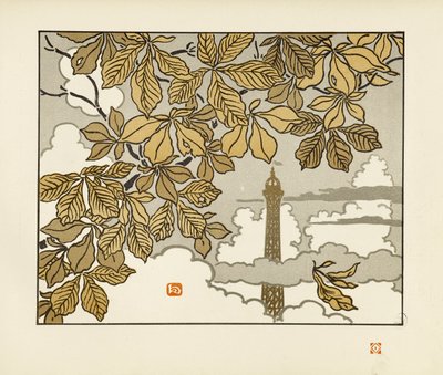 Frontispice [De zesendertig gezichten op de Eiffeltoren] door Henri Rivière