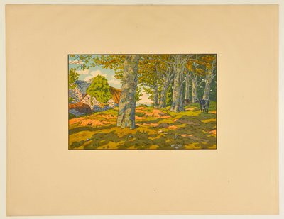 Het beukenbos bij Kerzarden door Henri Rivière