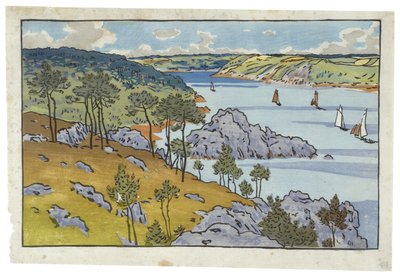 Monding van de Trieux bij Loguivy door Henri Rivière