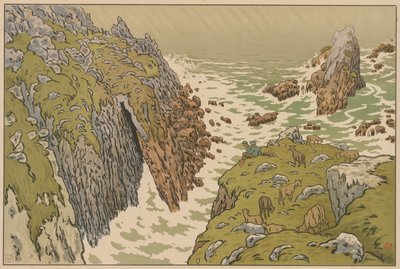 Aspecten van de natuur: De klif door Henri Rivière