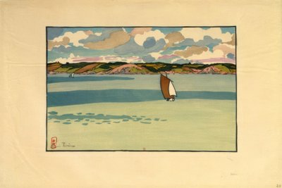 Bark, baai van de Fresnaye (Saint-Cast) door Henri Rivière