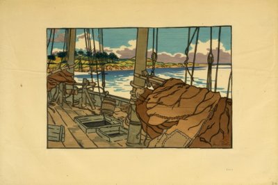 Kreeftvisser bij de monding van de Trieux (Loguivy) door Henri Rivière