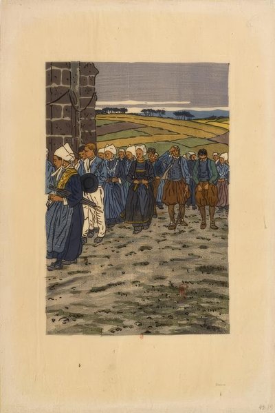 Le Pardon de Sainte-Anne-la-Palud door Henri Rivière