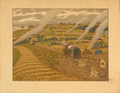 Werk op het veld door Henri Rivière