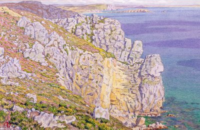 Morgat, kliffen bij Port Haor door Henri Rivière