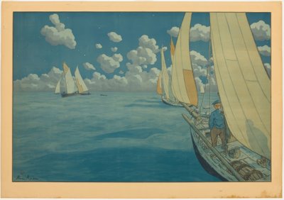 Nacht op zee door Henri Rivière