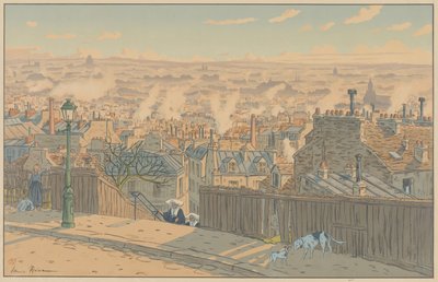 Parijse landschappen: Parijs gezien vanaf Montmartre door Henri Rivière
