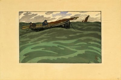 Vissers op Zee (Loguivy) door Henri Rivière