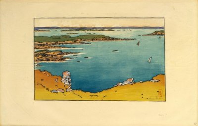 Pointe de la Haye gezien vanaf de Garde-Guérin (Saint-Briac) door Henri Rivière