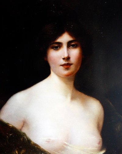 Portret van een dame door Henri Rondel