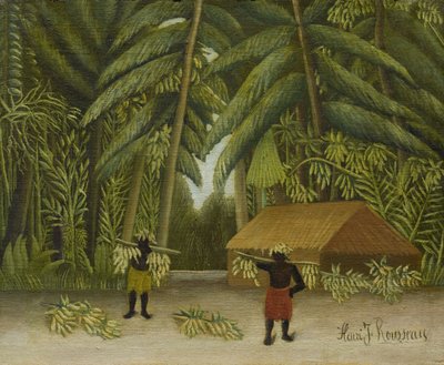 Bananenoogst door Henri Rousseau