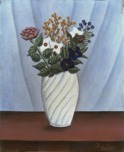 Bloemenboeket door Henri Rousseau