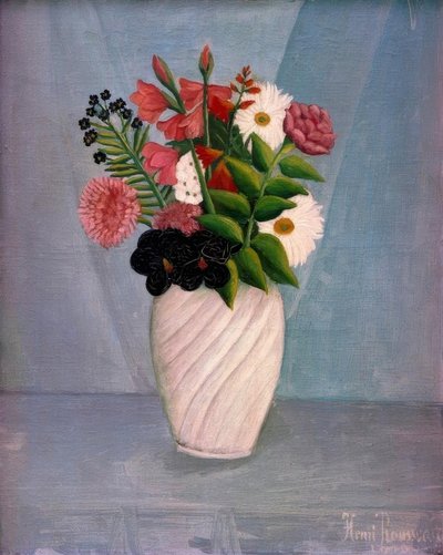 Bloemenboeket door Henri Rousseau