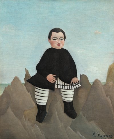 Jongen op de rotsen door Henri Rousseau