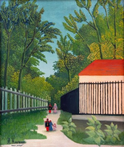 De wandeling in het Montsouris park door Henri Rousseau