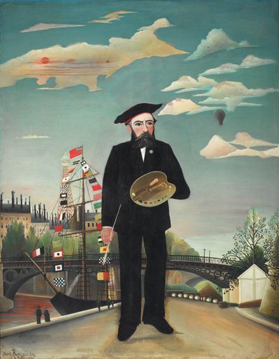 Ikzelf: portret - landschap door Henri Rousseau