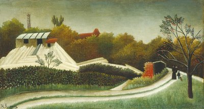Zaagmolen, Buitenwijken van Parijs door Henri Rousseau