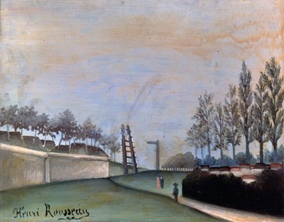 Uitzicht op Vanves, 1909 door Henri Rousseau