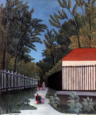 Uitzicht op het Montsouris Park, 1910 door Henri Rousseau