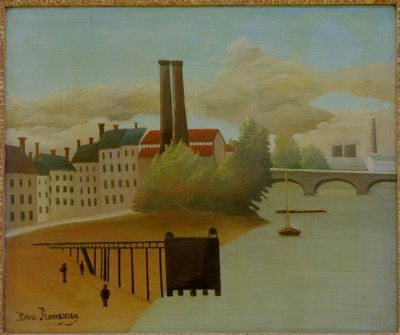 Uitzicht op de omgeving van Parijs door Henri Rousseau