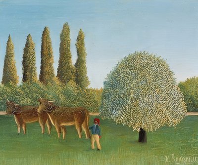 Weide. 1910 door Henri Rousseau