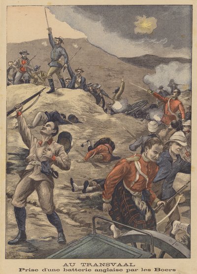 Inname van een Britse batterij door de Boeren in Zuid-Afrika door Henri Rudaux