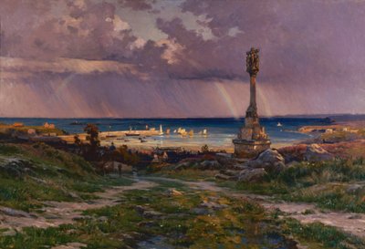 Na de storm in Portrieux door Henri Saintin