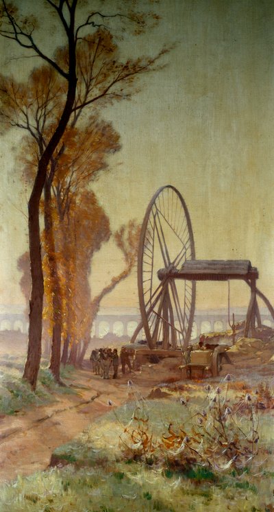 Oude steengroeven in Arcueil door Henri Saintin