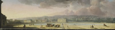 Uitzicht op een paleis in een heuvelachtig landschap door Henri Sallembier