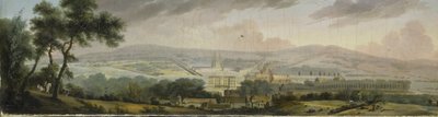 Gezicht op de achterkant van een paleis door Henri Sallembier