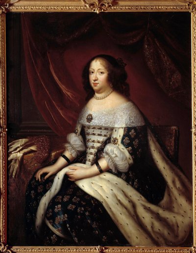Portret van de Koningin van Frankrijk Anne van Oostenrijk (1601-1666) door Henri Testelin