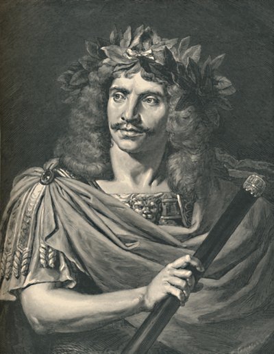 Molière als Julius Caesar in de tragedie van Pompée, 1886 door Henri Thiriat