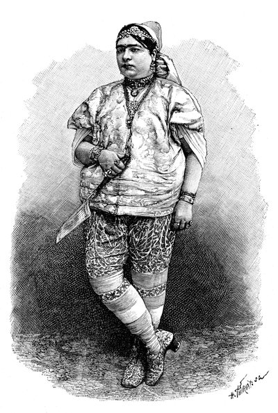 Tunesische Jodin, ca. 1890 door Henri Thiriat