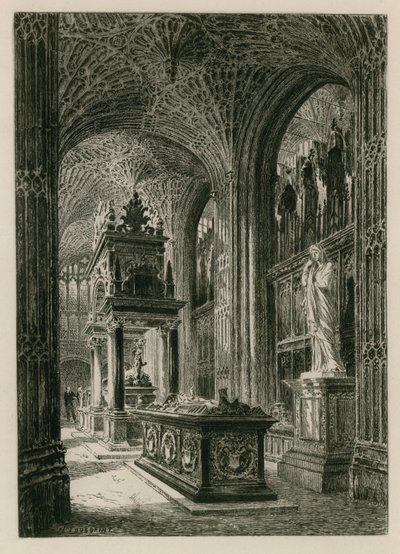 Interieur van Westminster Abbey door Henri Toussaint