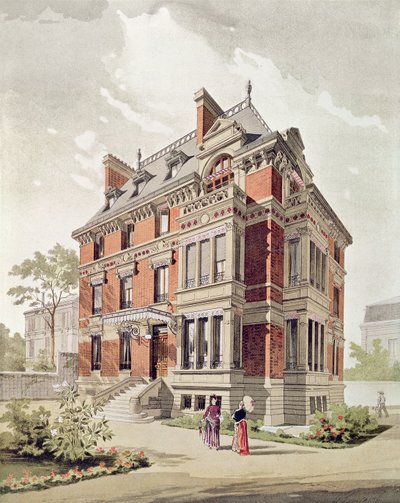 Project voor een villa, eind 19e eeuw door Henri Toussaint