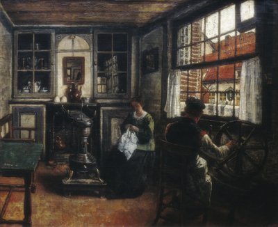 De spinner door Henri de Braekeleer