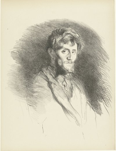 Portret van man met baard door Henri de Groux