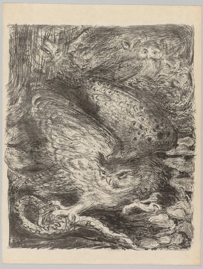 De Vintages!: Zeven uilen en een slang, ca. 1900 door Henri de Groux