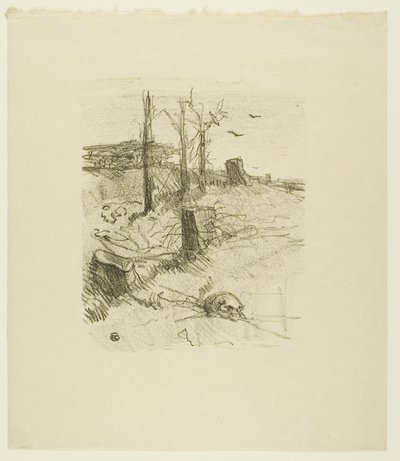 Een begraafplaats in Galicië, uit Au Pied du Sinaï door Henri de Toulouse-Lautrec