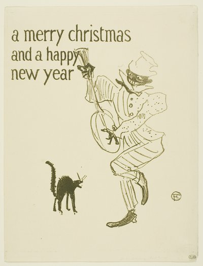 Een Vrolijk Kerstfeest door Henri de Toulouse-Lautrec