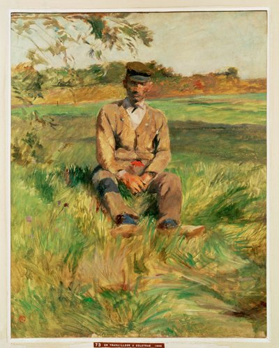 Een boerenknecht op het landgoed van Celeyran door Henri de Toulouse-Lautrec