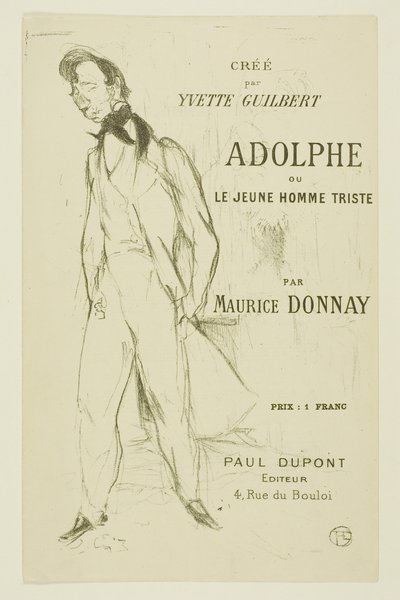 Adolphe—De Trieste Jonge Man door Henri de Toulouse-Lautrec