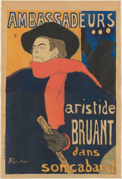 Ambassadeurs: Aristide Bruant door Henri de Toulouse-Lautrec