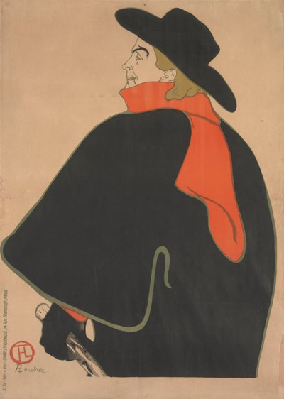 Aristide Bruant, in zijn cabaret door Henri de Toulouse-Lautrec