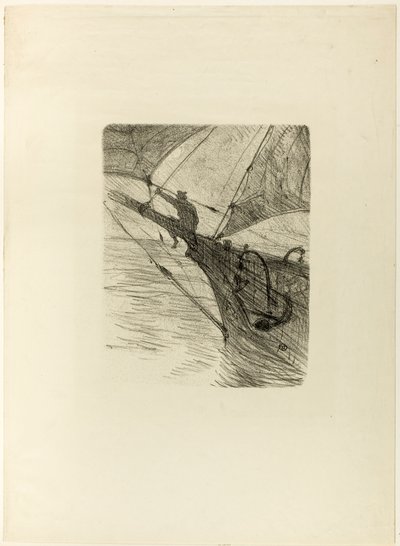 Op zee bij nacht, uit Mélodies de Désiré Dihau door Henri de Toulouse-Lautrec