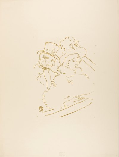 Bij het concert door Henri de Toulouse-Lautrec