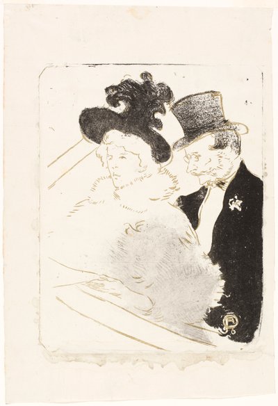Bij het concert door Henri de Toulouse-Lautrec